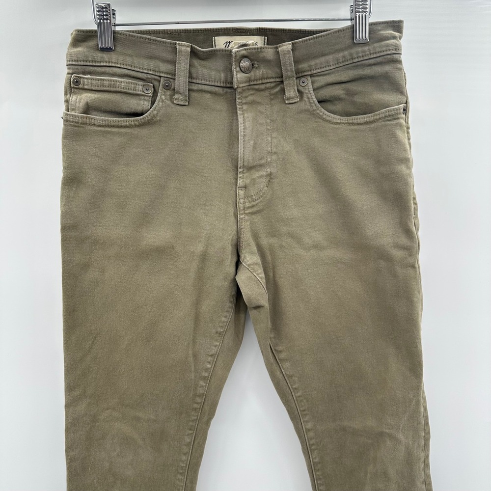Madewell Mens Skinny Jeans 30x32 Olive Green Khaki Stretch Denim Pants